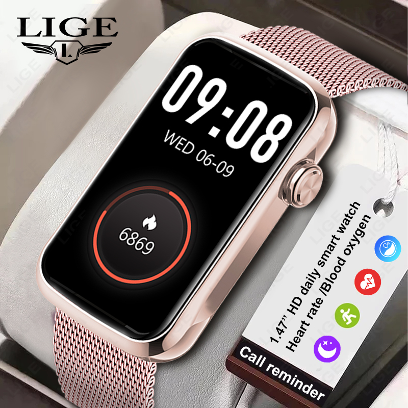 Watches Ladies Smartwatch - LIGE 1.47 ''Smart Watch Donna Uomo