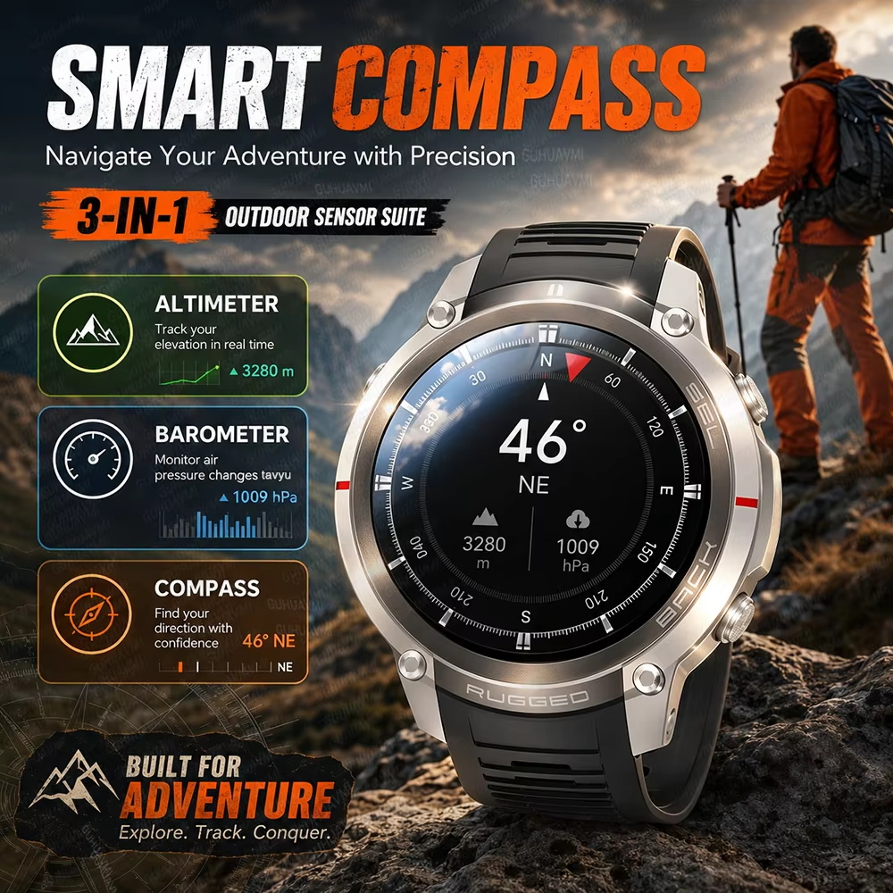 TANK Nuovo Smartwatch GPS Tatt - Altimeter Compass Watch recensione e prezzo